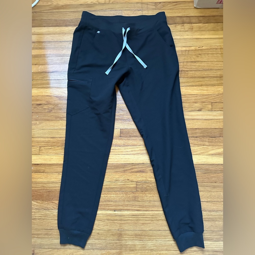 FIGS Original Black Zamora High Waisted Jogger Scrub Pants Medium Tall